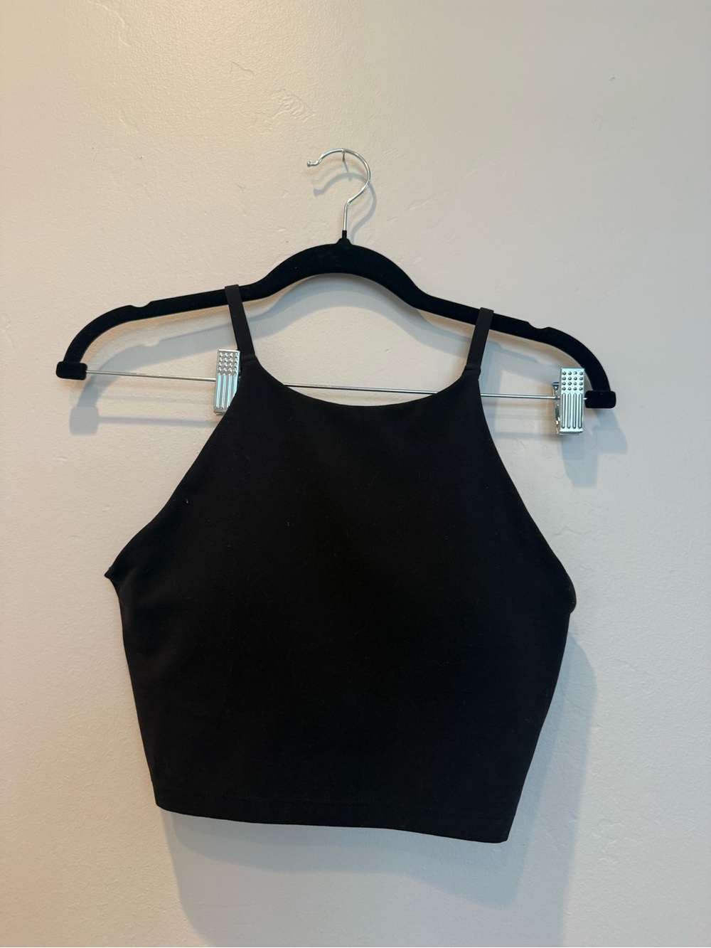 Athleta Black High-Neck Crop Tank